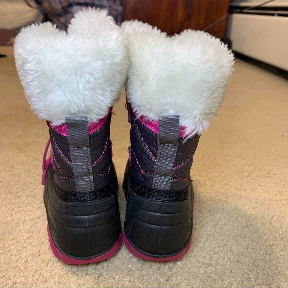 Kamik  Flower Faux Fur Toddler Snow Boots - Sz 5